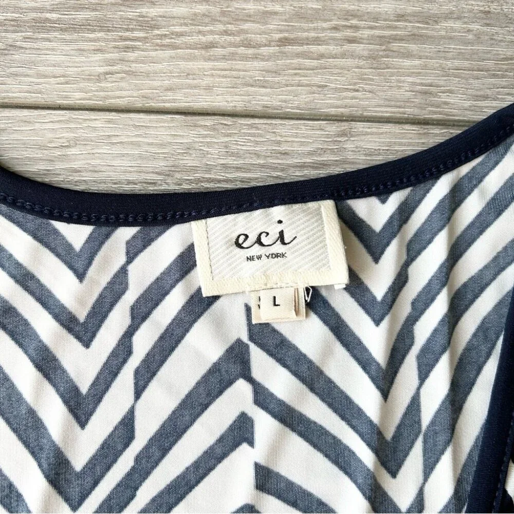 Eci Waves Pattern Draped Asymmetrical Hem Tunics - Picture 5 of 15